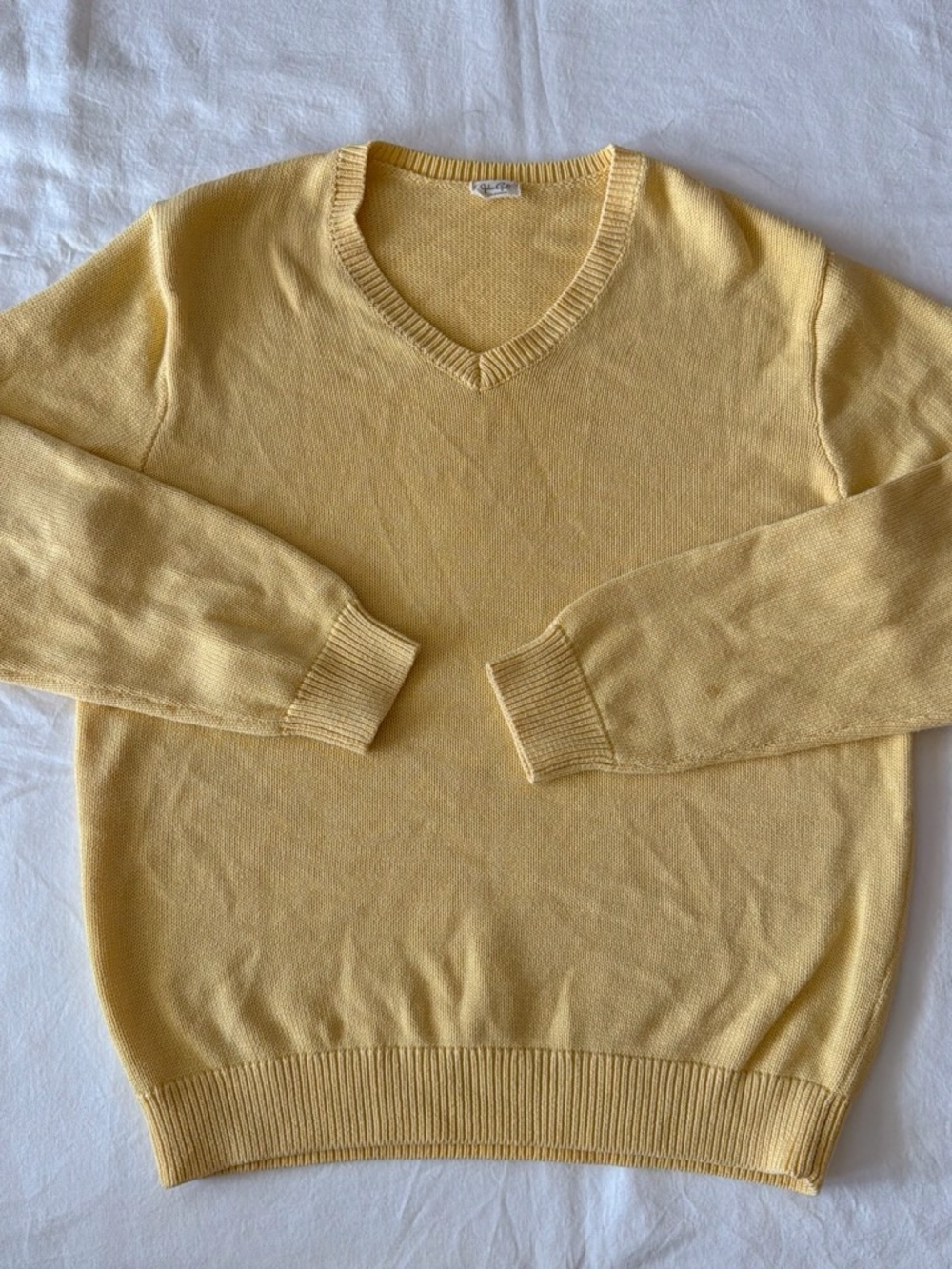 Brandy Melville Soft Yellow V-Neck Sweater